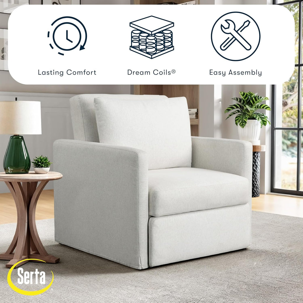 Bondi 36" Convertible Sleeper Chair, Cot-Size, Modern Farmhouse, Dream Coil Comfort, Fingerguard Pinch Point