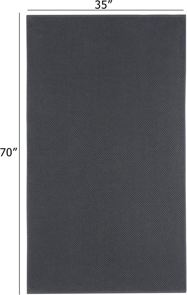 Euro Spa Waffle Weave Bath Sheets - Set of 2 Grey Towel Sheets | Pure 100% Ringspun Cotton Oversized Luxurious Towel