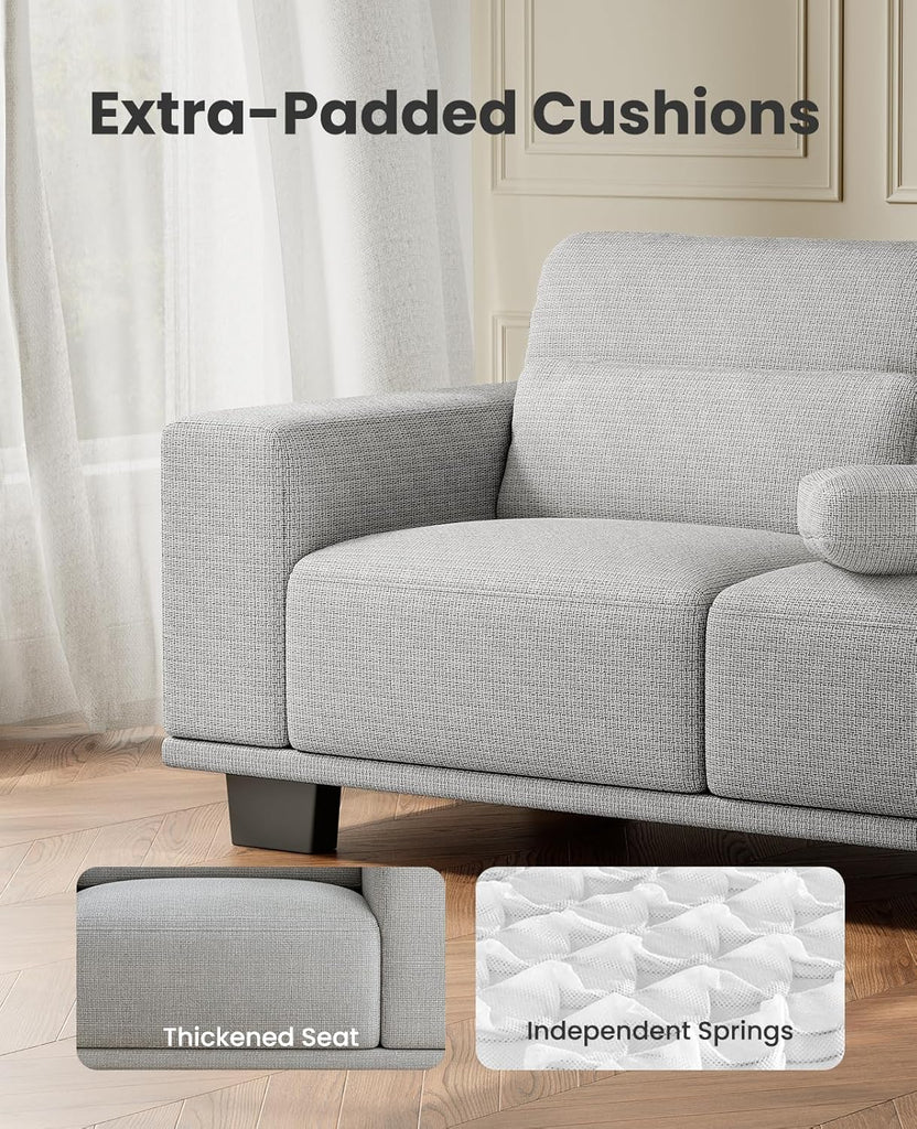 89" Sofa, 3 Seater Couch Sofa for Living Room, Modern Sofa with Deep Seats & Wide Armrests