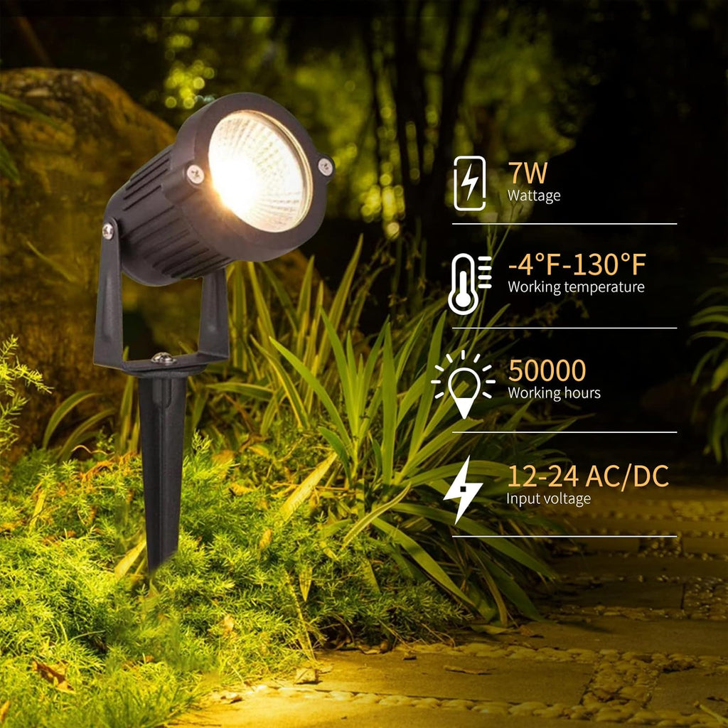 Low Voltage Landscape Lights Outdoor: 7W 700LM LED Landscape Lighting with Connectors for Tree Garden Yard Pathway |
