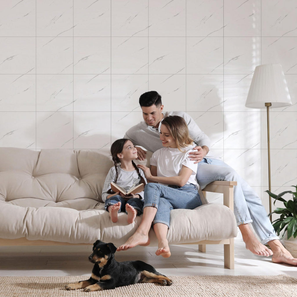 Peel and Stick Marble Wall Panels 11.8x11.8in Waterproof 20 Pack
