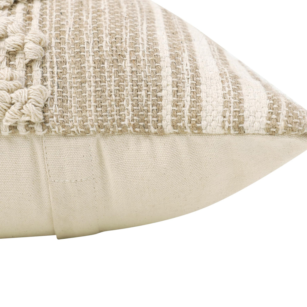 Handwoven Throw Pillow Cases - Rustic Elegance Natural