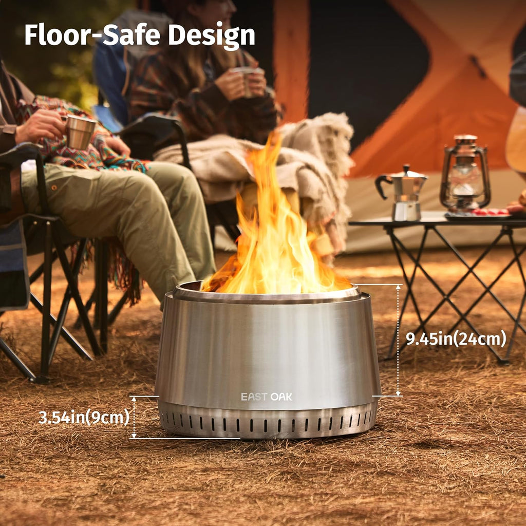 Fuoco Smokeless Fire Pit 21'' for Patio and Outdoor, Stainless Steel Firepit Wood Burning Fireplace with Carrying Bag, Portable Outdoor Fire Pit with - Image 8