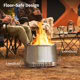 Fuoco Smokeless Fire Pit 21'' for Patio and Outdoor, Stainless Steel Firepit Wood Burning Fireplace with Carrying Bag, Portable Outdoor Fire Pit with - Image 8