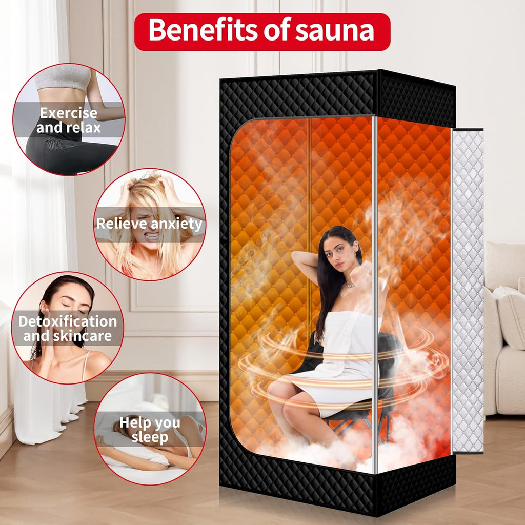 Portable Steam Sauna for Home,Personal Steam Room,Sauna Box,Home Sauna,Steam Sauna Tent for Steam Detox Relaxation Spa