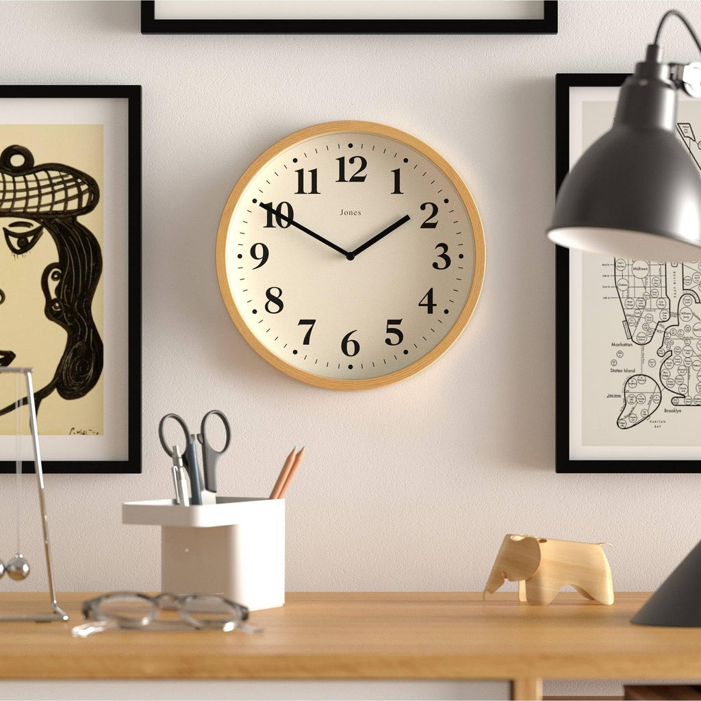 Lodge wall Clock | Small Modern Clock 10" | Medium Faux Wood