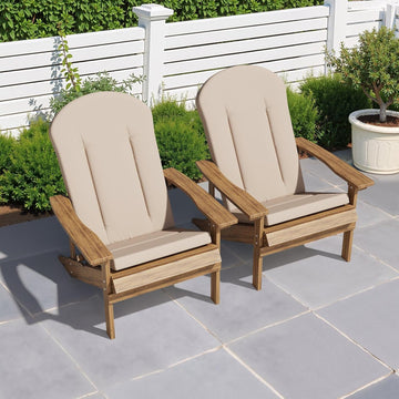 50x19.6 In Adirondack Chair Cushion Set of 2, Outdoor Chair Cushion | Water Resistant Patio Cushion, Fade Resistant