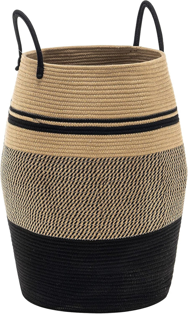 Large Laundry Basket Hamper Woven Blanket Basket Clothes Hamper | 105L Tall Clothes Hamper, Rope Wicker Laundry