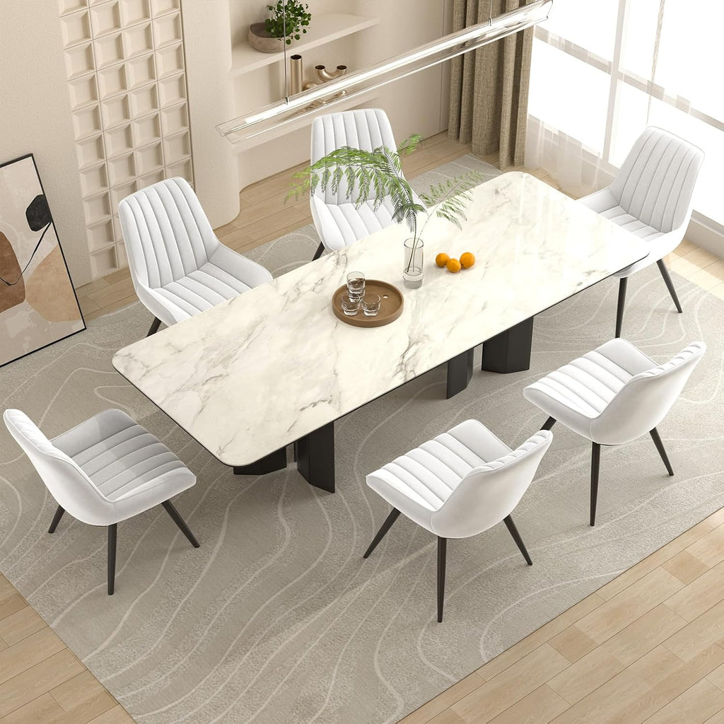 Modern Dining Chairs Set of 2, Comfy Dining Room Chairs with Thick Cushions