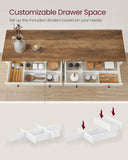 LIRY Collection - Buffet Cabinet, Coffee Bar Cabinet with 2 Drawers, Adjustable Shelves