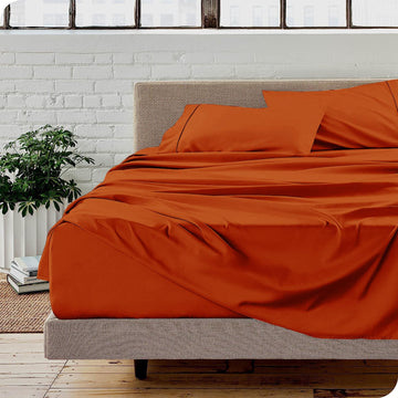 4 Piece 100% Egyptian Cotton Queen Size Sheet Set Luxury Ultra Soft Bed Sheets Fits Mattress Upto 18" Inch Deep