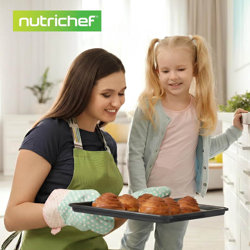 8-Piece Stackable Nonstick Bakeware Set - Premium Steel Pans Set - Includes Round Cake Pan, 6-Cup Muffin Pans