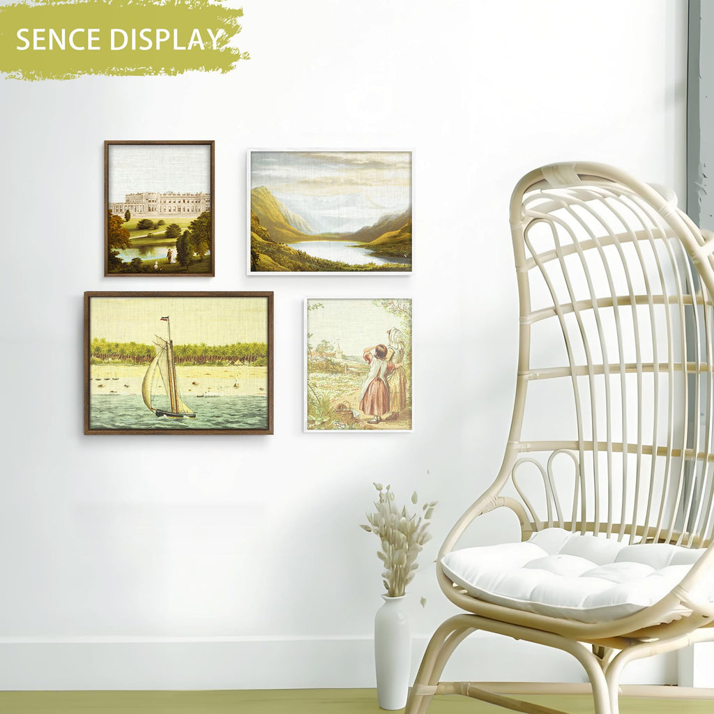 Canvas Floating 8x10 Frame with 0.9" Deep, Brown, With Adhesive