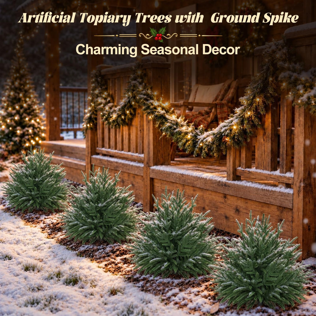 Artificial Norfolk Pine Tree Outdoor Christmas Decor, 2FT Topiary