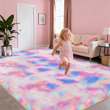 8x10 Feet Rainbow Unicorn Colorful Kids Rugs