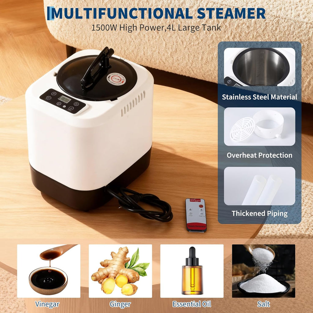 Sauna Box,Portable Sauna for Home with 4L 1500W Steamer,Portable Steam Sauna Tent with 600D