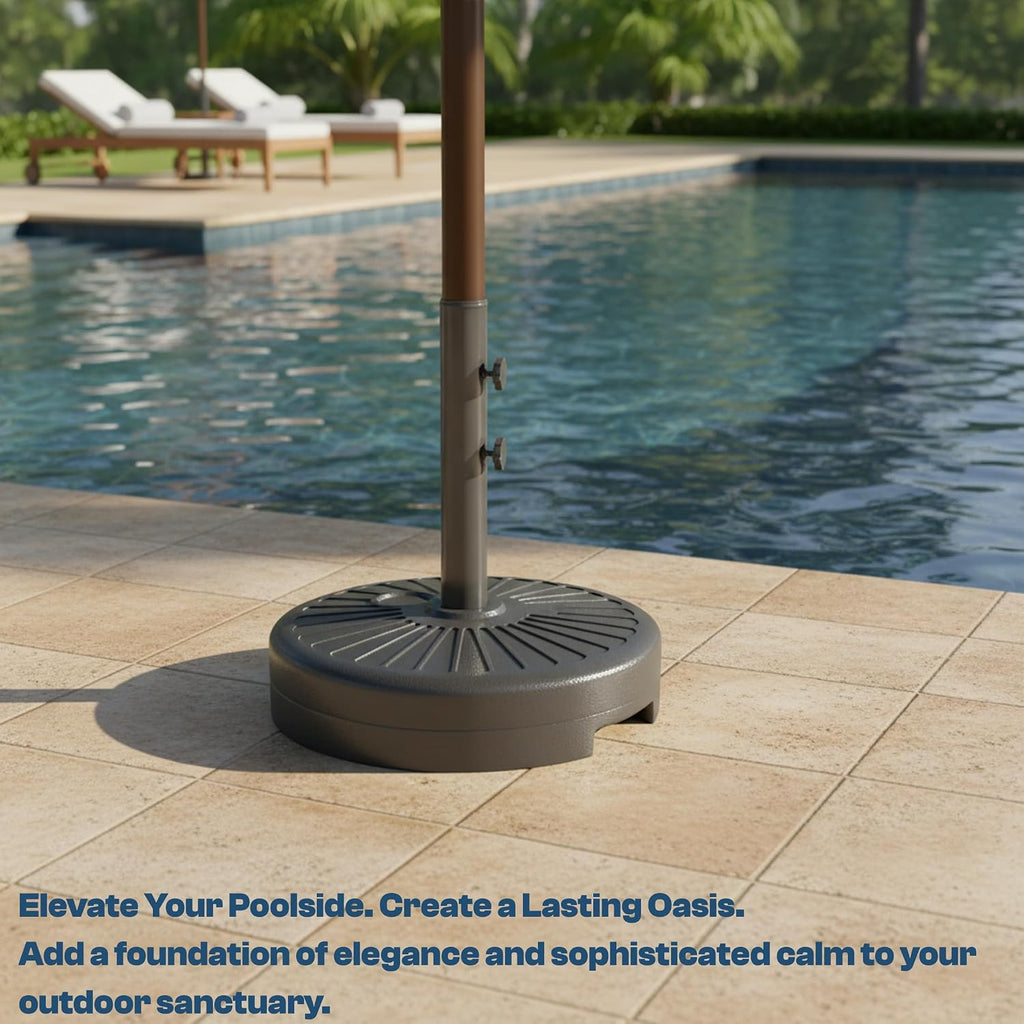 Umbrella Base Water Filled Stand 81.5lb Max Capacity Heavy Duty Patio Umbrella Base