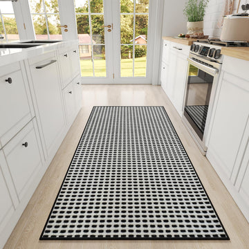 Long Kitchen Runner Rugs Kitchen Mat Non Slip Washable Black 36"x71"