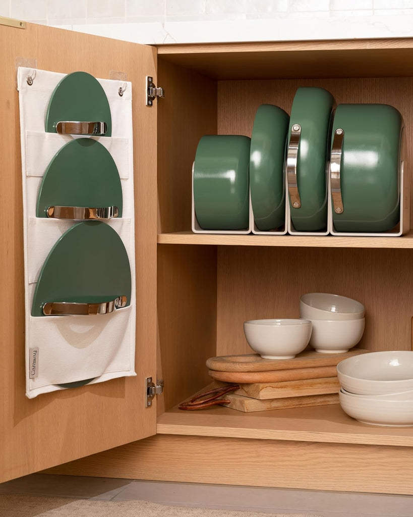 12-Piece Non-Stick Ceramic Cookware Set | Pots, Pans, Lids and Kitchen Storage, PFAS and PFOA Free, Oven Safe Pan Set