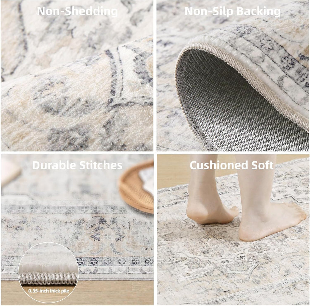 Runners for Hallways Kitchen Runner Rugs: 2'x 10' Washable Runner Rug Boho Non Slip Long Floor Rug w