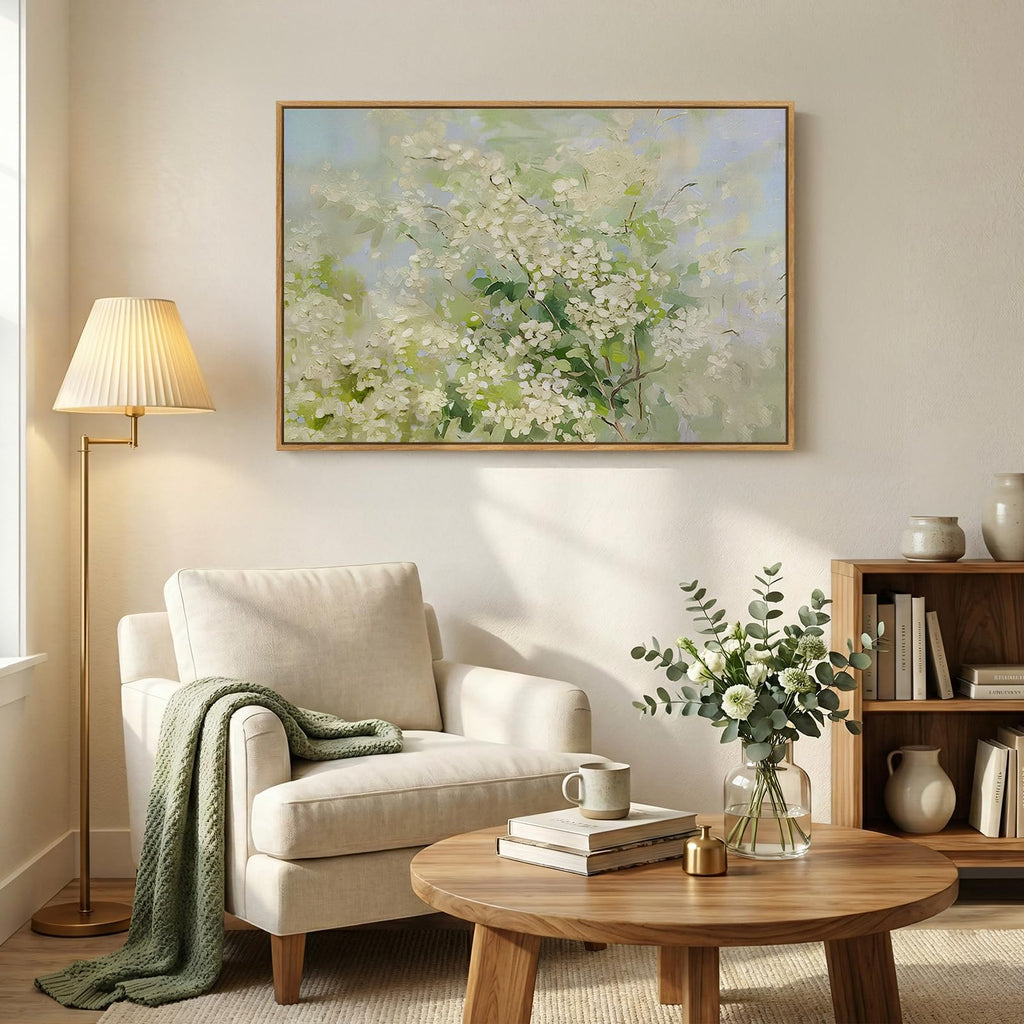 Framed Green Floral Botanical Wall Art, 24x36 In