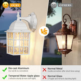 Dusk to Dawn Outdoor Lighting Fixtures - Sensor Exterior Lights, White Porch Lights, Waterproof Wall Lanterns