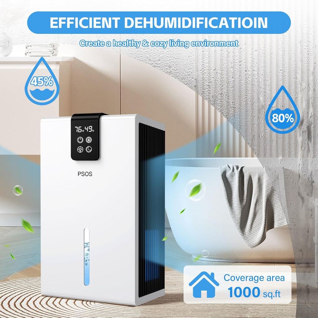 Dehumidifier, 98 OZ Water Tank, Dehumidifiers for Home