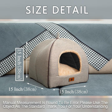 Cat Bed for Indoor Cats - Cat Cave Beds Cat House Cat Tent with Removable Washable Cushioned Pillow