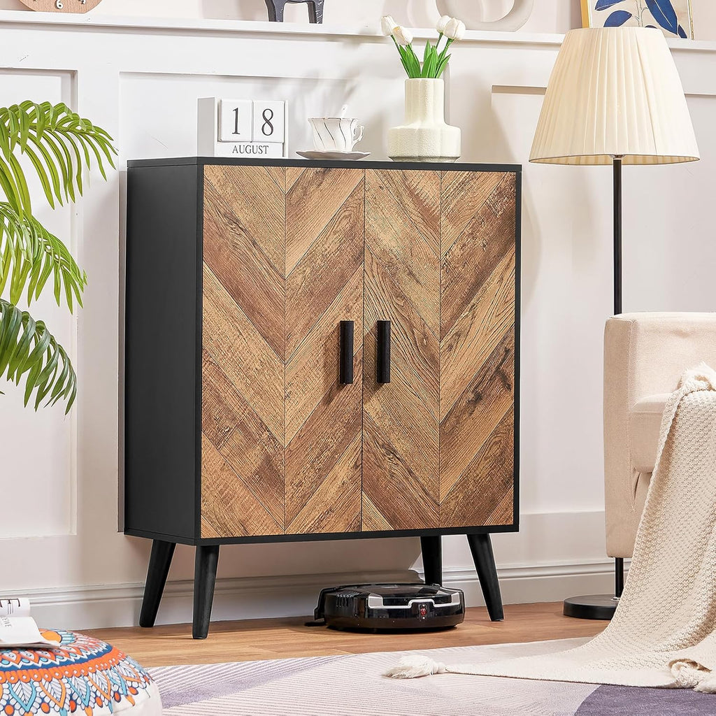 Storage Cabinet with 2 Shelves & Doors, Sideboard Buffet Cabinet with Storage, Entryway Cabinets