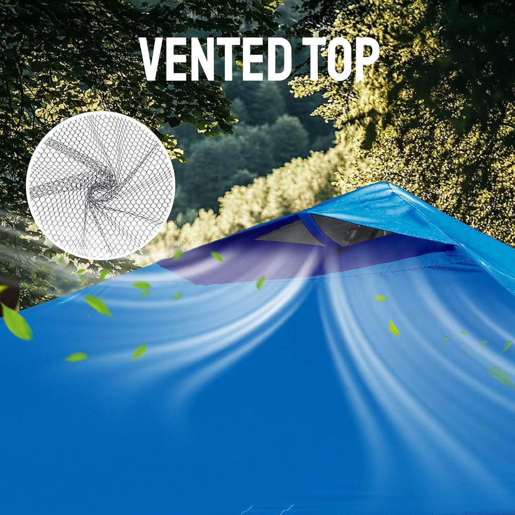 10x10 Pop Up Canopy Tent - Patented Center Lock One Push Instant Outdoor Canopy Beach Tent with STO-N-Go Bag 8 S - 6PP5