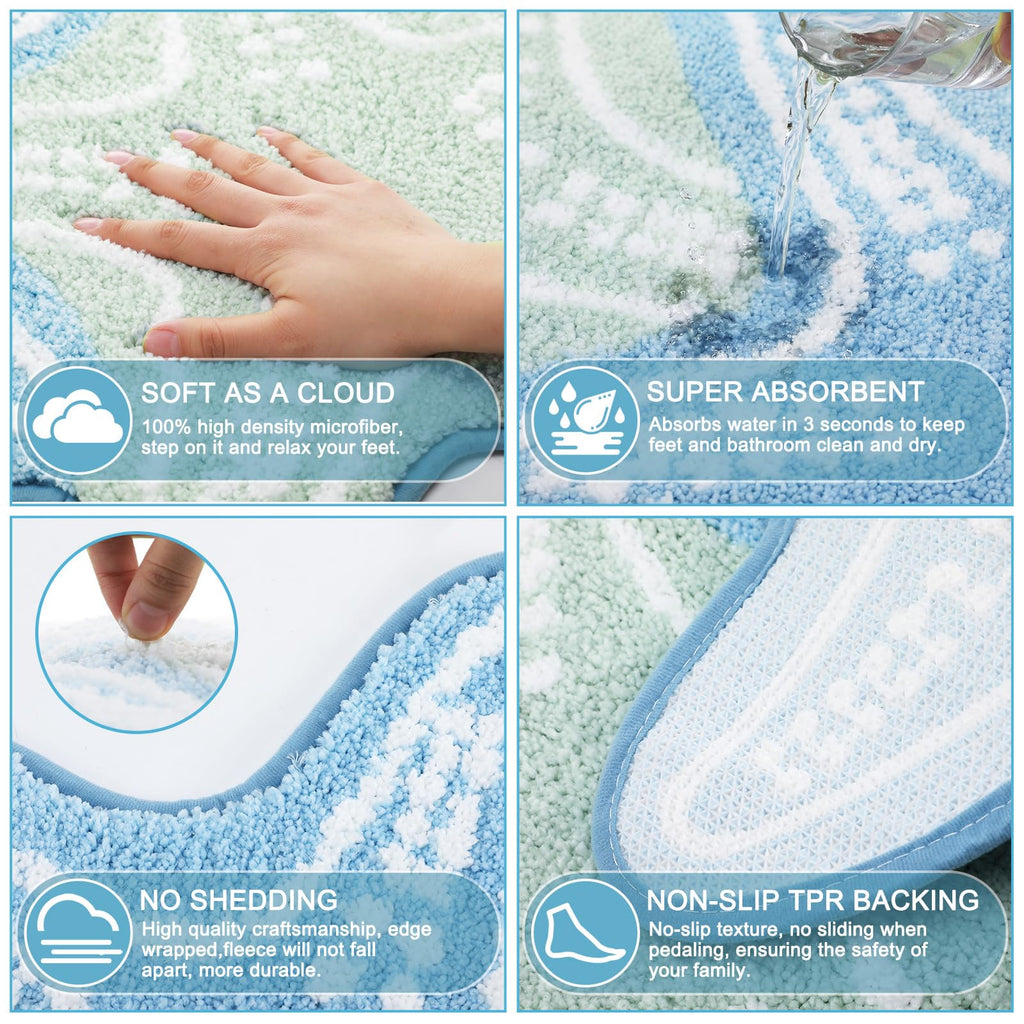 Beach Starfish Bathroom Rug Soft & Absorbent Starfish Shaped Mats