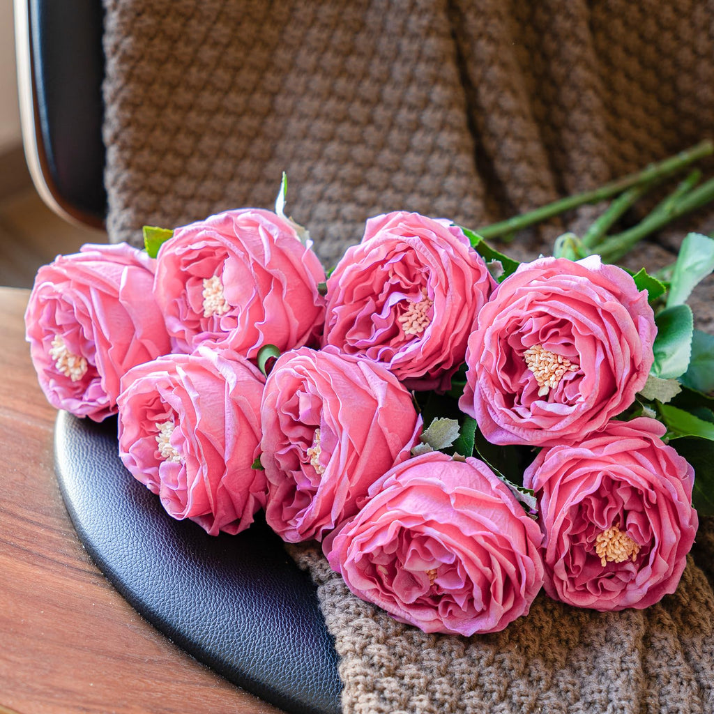 Fake Flowers for Decoration Home Decor Artificial Flowers Austin Rose Peony Latex Fake Flower Living Room Decoration