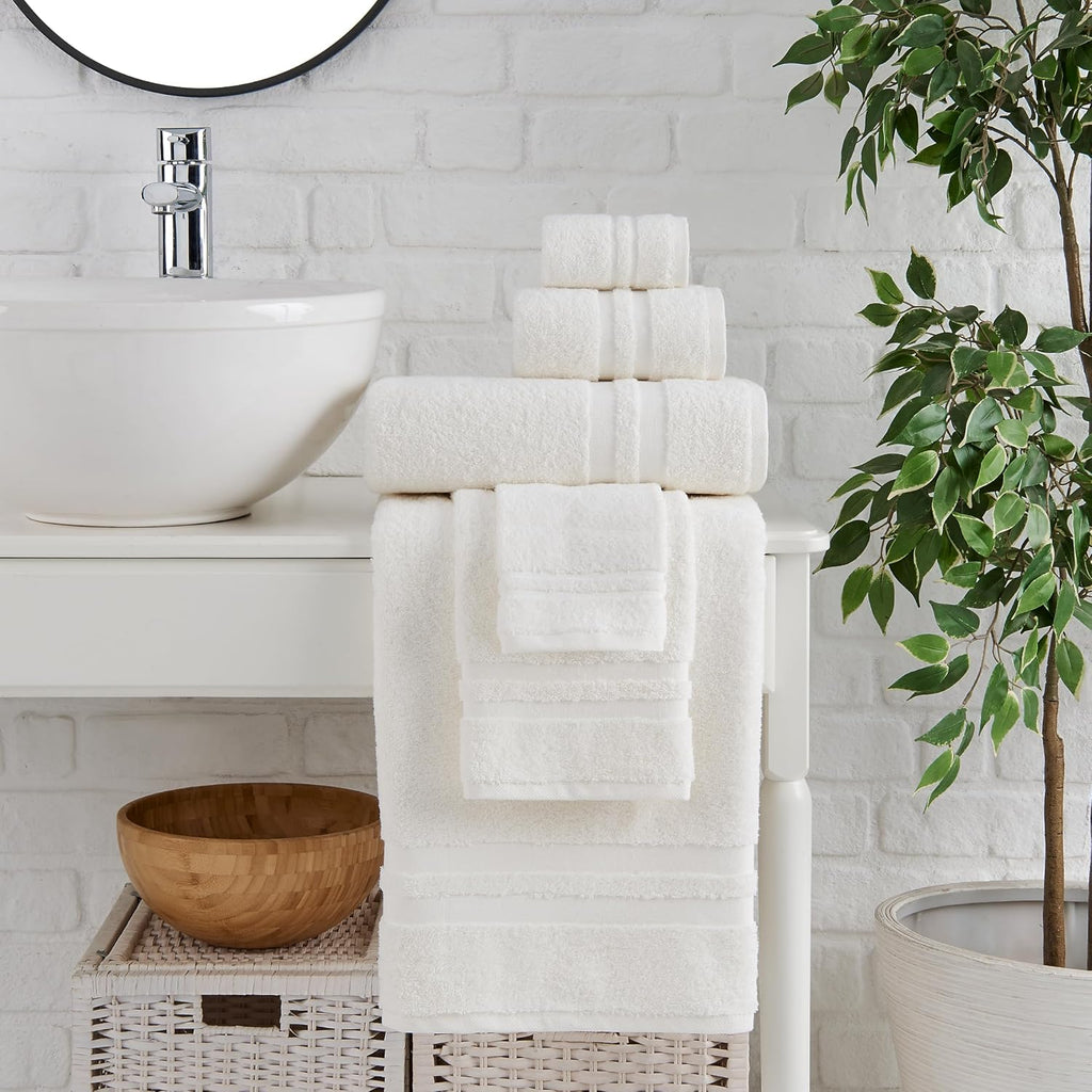 Premium 6 Piece Towel Set, 2 Bath Towel, 2 Hand Towels, 2 Washcloths, 100% Turkish Cotton Soft Absorbent Towels
