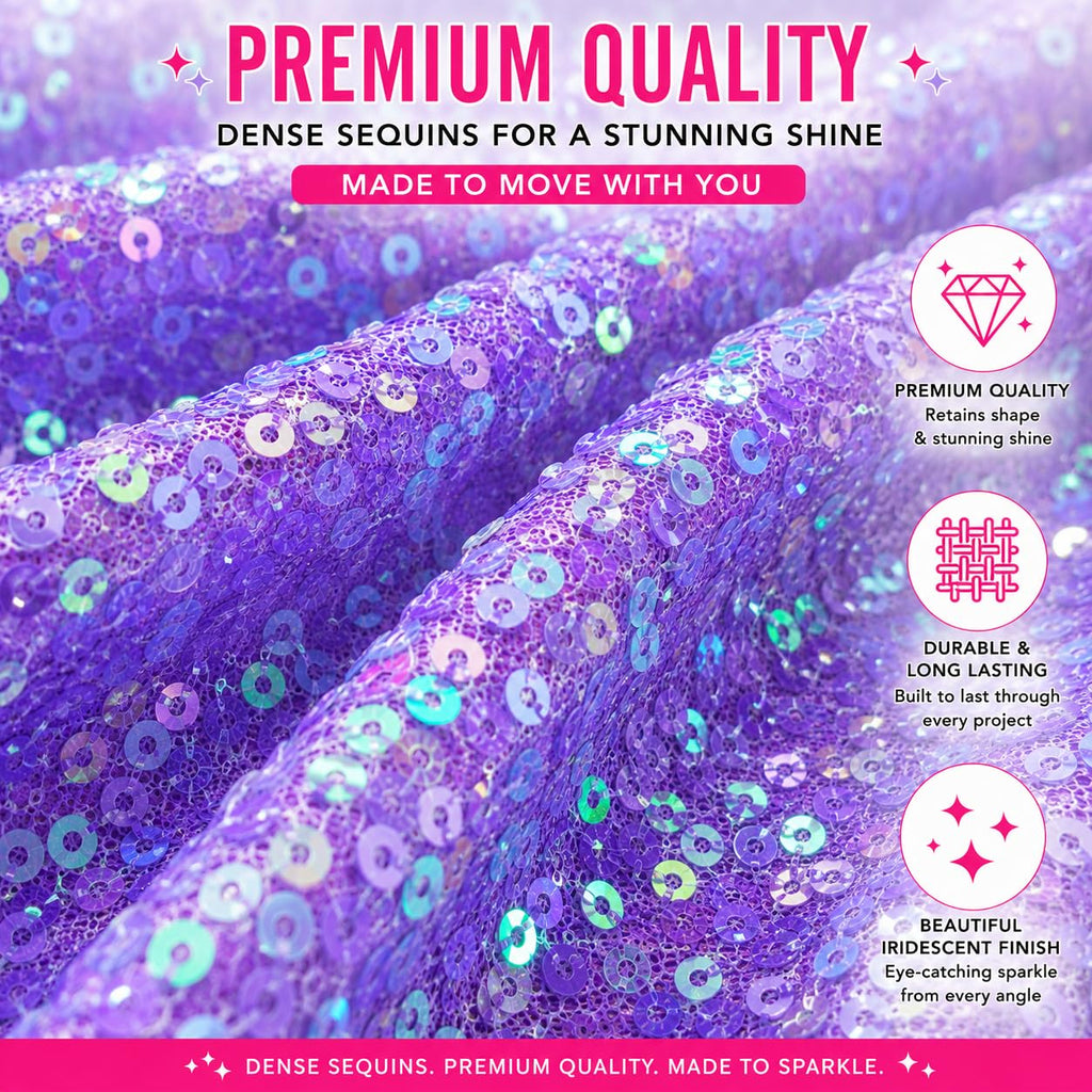 3 Feet 1 Yards Iridescent Sequin Fabric, by The Yard, Sequin Fabric, Tablecloth, Linen, Sequin Tablecloth, Table