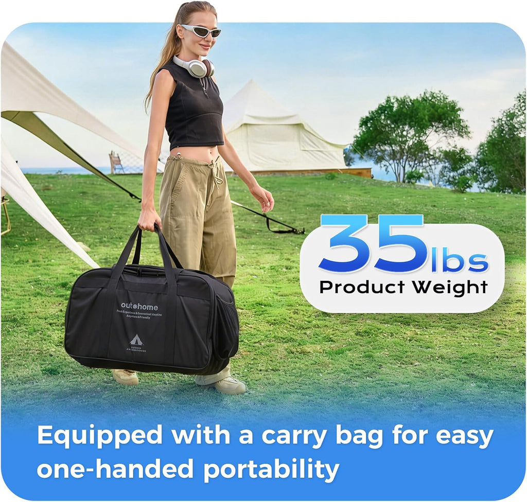 Portable Tent Air Conditioners,6800 BTU Heating, 7500 BTU Cooling, Heating 6-in-1 Portable Air Conditioner