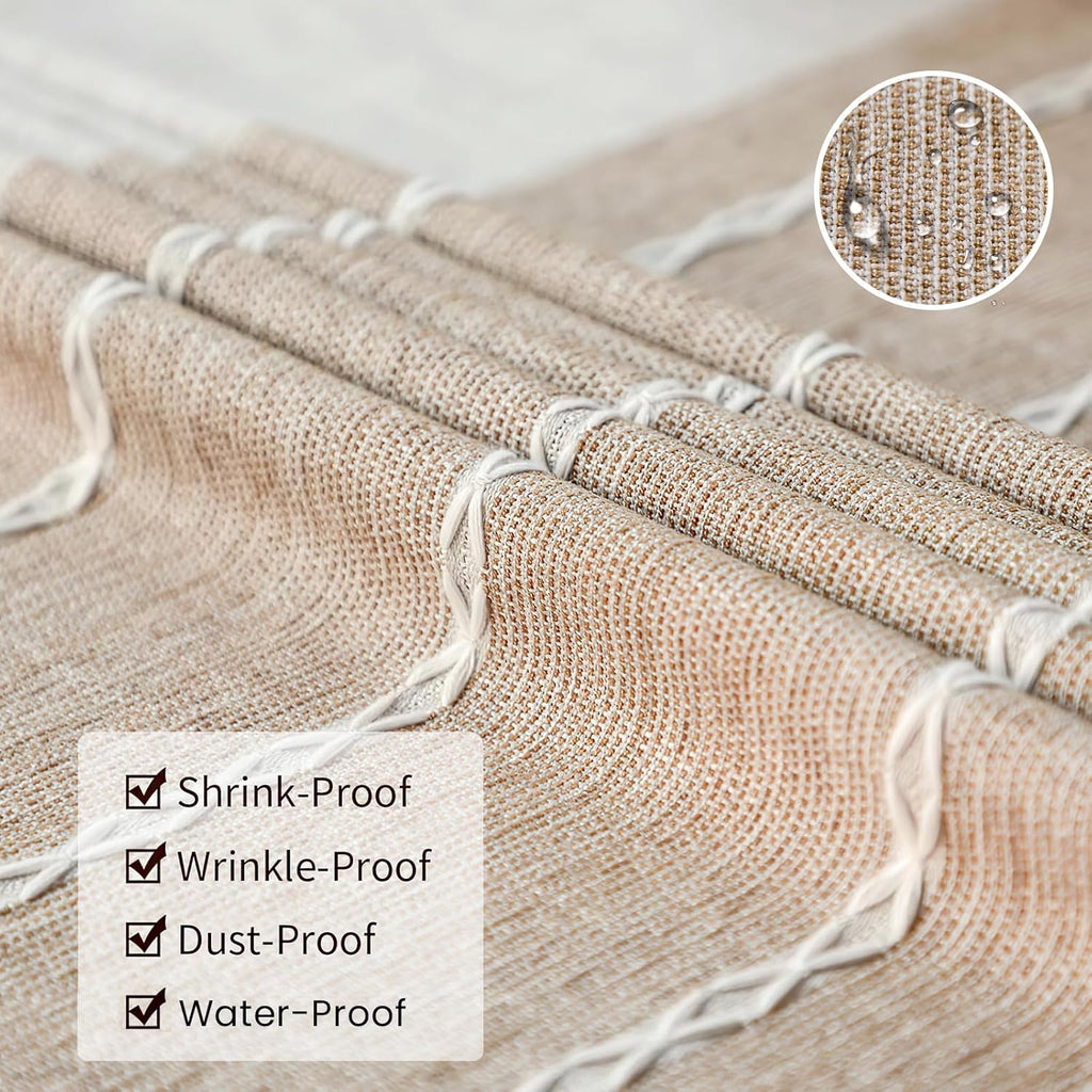Tablecloths, Waterproof Table Cloth, Linens Wrinkle Free Anti-Fading, Rustic Table Cover Decoration 