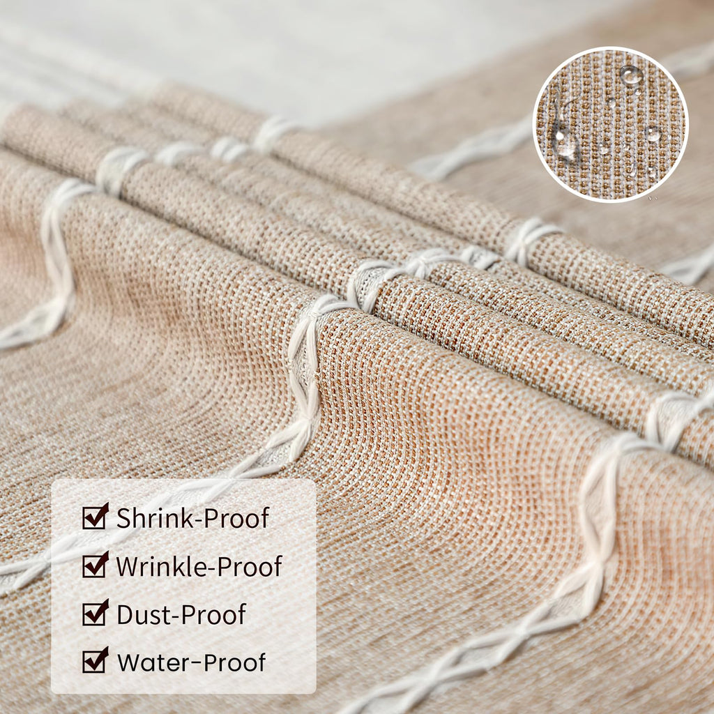 Tablecloths, Waterproof Table Cloth, Linens Wrinkle Free Anti-Fading, Rustic Table Cover Decoration Dinning Christmas