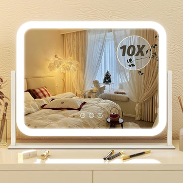 Vanity Mirror with Lights 17''x13'' Makeup Mirror with Lights,Vanity Mirror Touch Screen with 3-Color Lighting