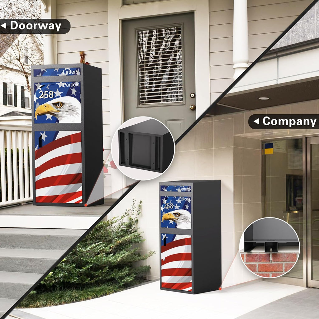 Patriot Heavy-Duty Parcel Fortress - Max Security Anti-Theft Delivery Box with Lock