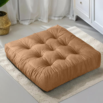 Floor Cushions - Large Square Tufted Floor Pillow, Meditation Cushion, Floor Chair Pillow for Seating & Lounging