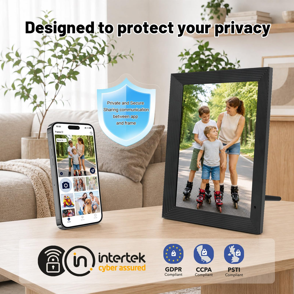 Digital Picture Frame, 10.1 Inch Touch Screen Smart Photo Frame