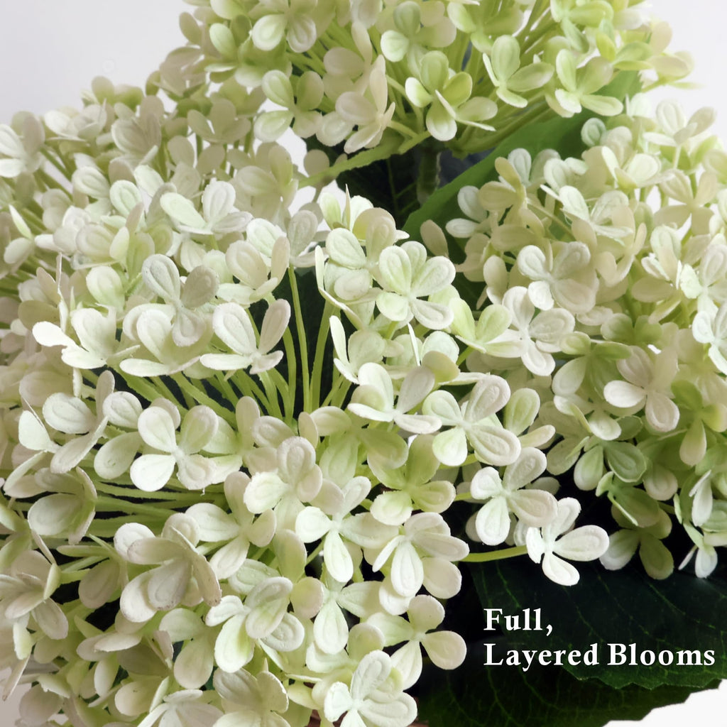 White-Green Artificial in Woven Basket