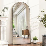 56"x21"Full Length Mirror Arch Floor Mirrors with Aluminum Alloy Frame Free-Standing Wall Mounted or Leaning Large
