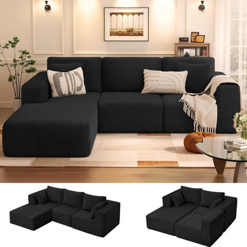 107'' Modular Sectional Sofa, L Shaped Cloud Couch for Living Room