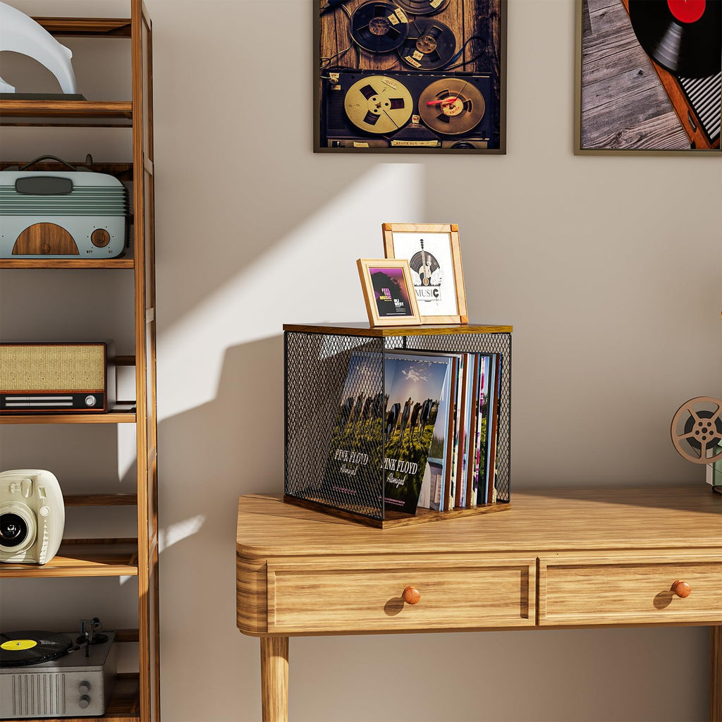 1 Cube Record Holder Vinyl Record Storage, DIY Stackable 40-55 Records