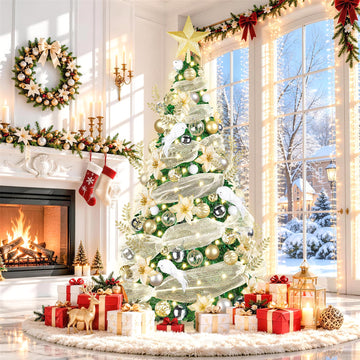6FT Pre-Lit Pop Up with Remote for Holiday Decor