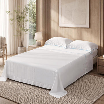 100% Viscose Derived from Bamboo Sheet Set - Hotel Luxury Cooling Bed Sheets for Hot Sleepers & Night Sweats, 18"