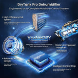 4,500 Sq.Ft Energy Star Most Efficient 2025 Dehumidifier, Max 80 Pint/D Dehumidifier for Basement with Drain Hose