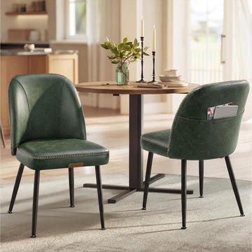 Set of 2, Upholstered Kitchen Chairs