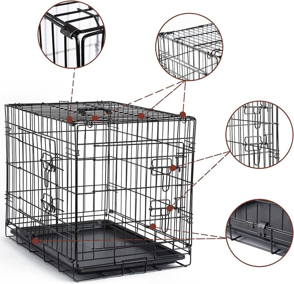 Dog Crates for Small Medium Size Dogs Indoor Double Door Dog Kennels & Houses for Puppy and Cats